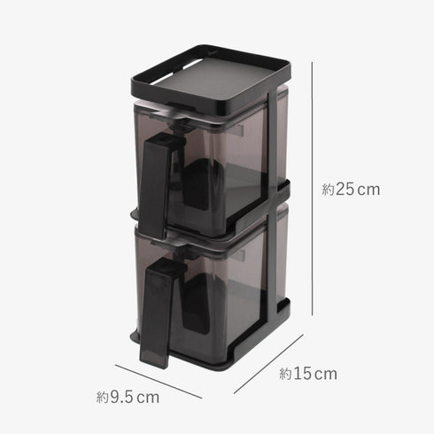 調味料ストッカー 2個&ラック3段 セット スリム タワー.|s12